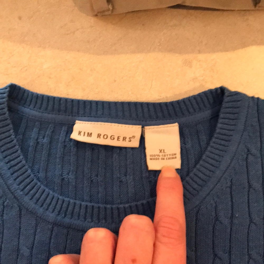 NWT Blue cable knit sweater